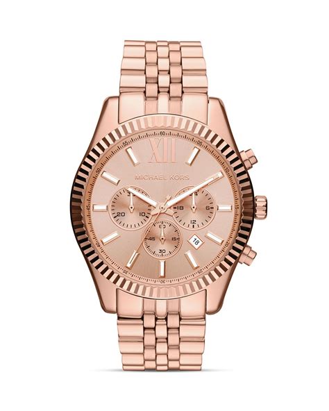 rose gold michael kors watch men's